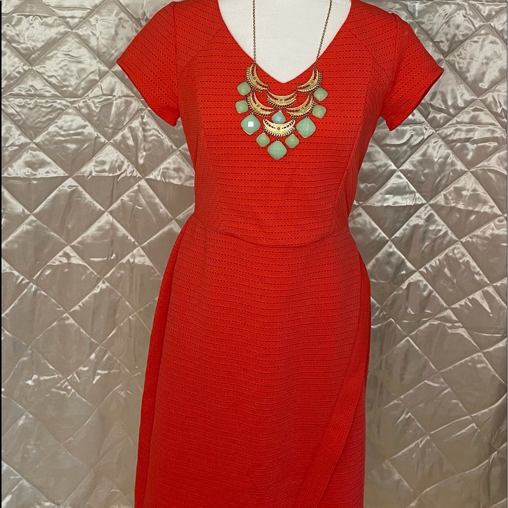 Cato faux wrap knee length dress